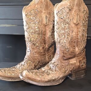 Corral Gold Inlay Womens Boots